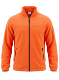 Orange AZUKI fleece jacket front view