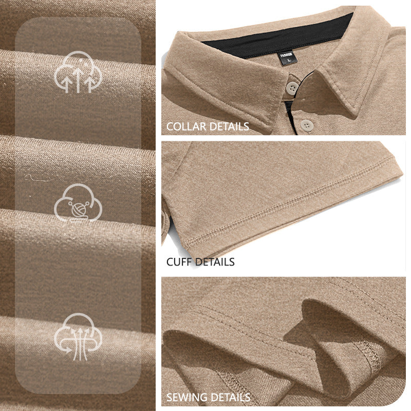 AZUKI Men's Cotton-Blend Short-Sleeve Pocket Polo product photo