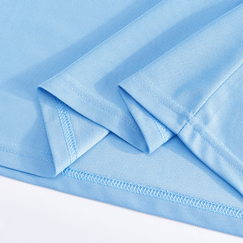AZUKI contrast-tip pique polo - Original hem stitching