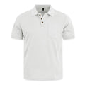 White waffle pocket polo, original front product photo
