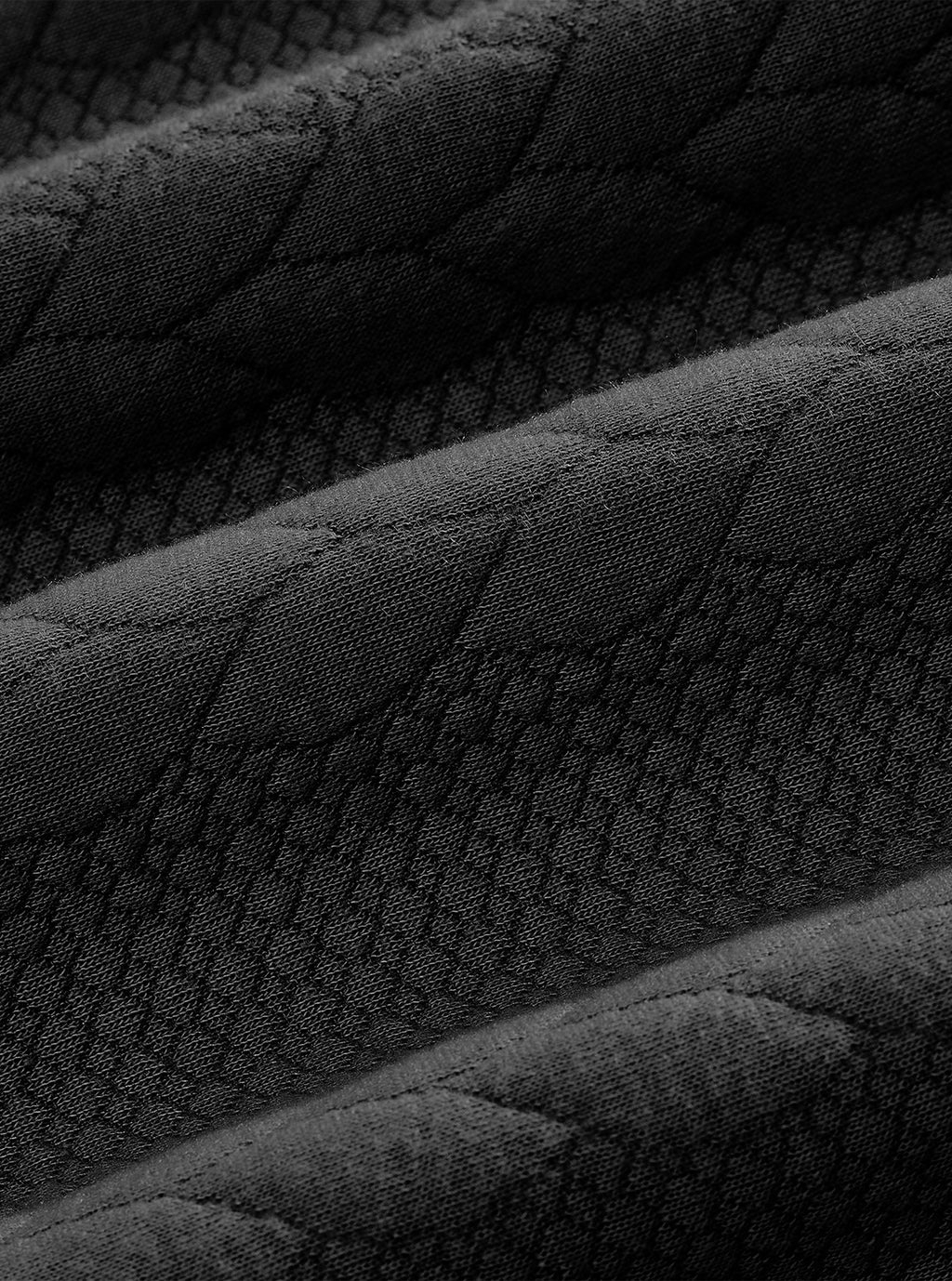 AZUKI Black fine jacquard fabric detail
