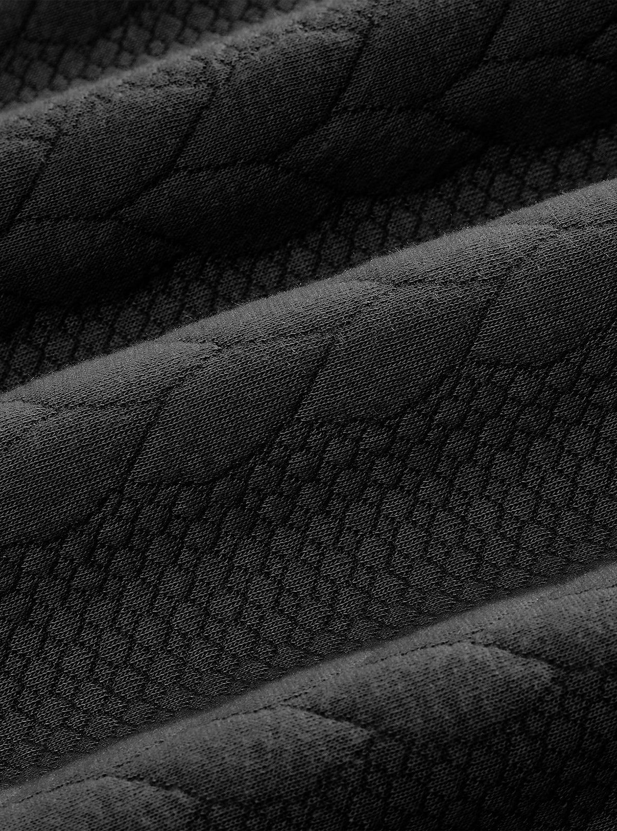 AZUKI Black fine jacquard fabric detail