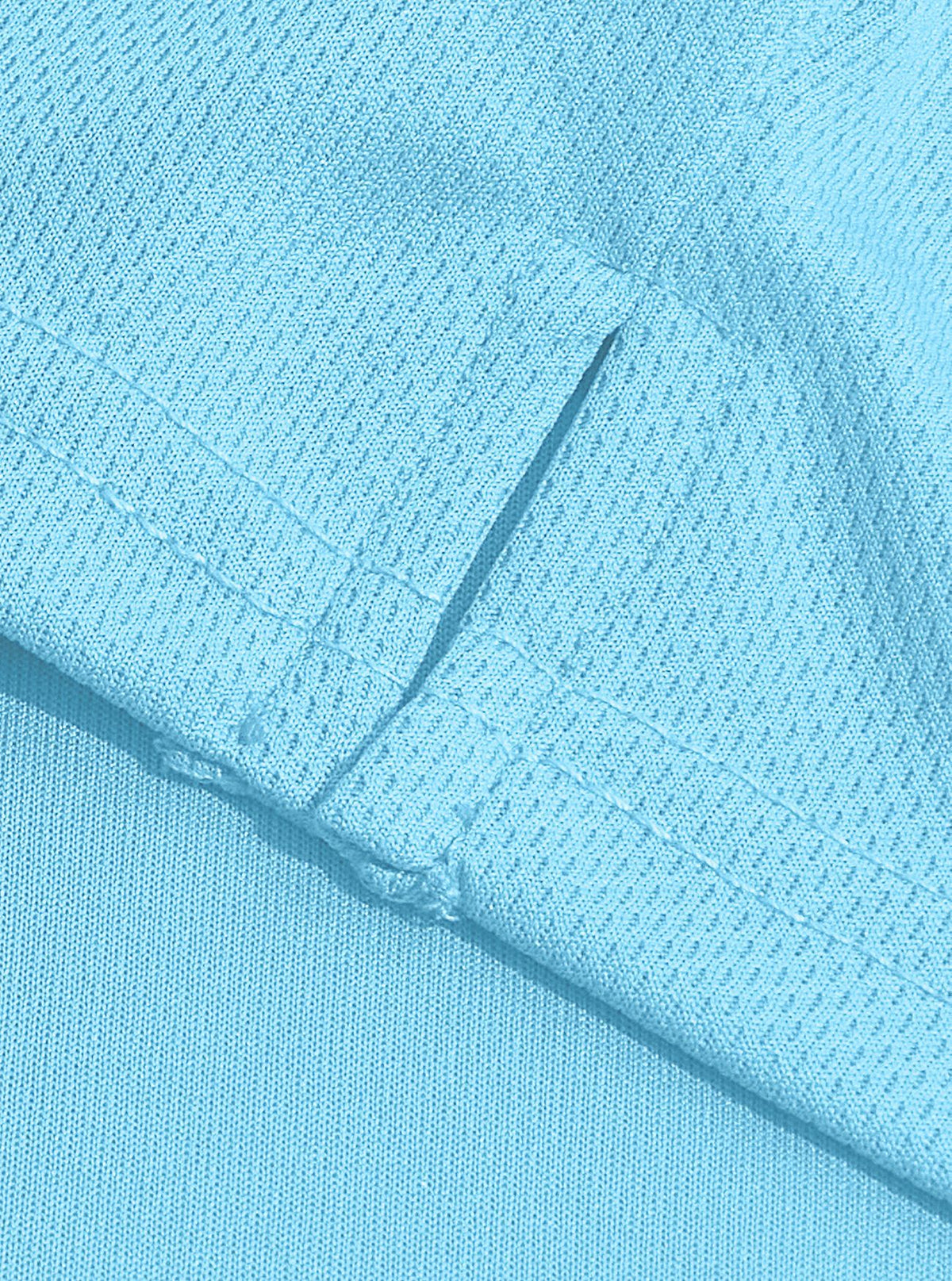 AZUKI long-sleeve birdseye pocket polo - Original side vent detail