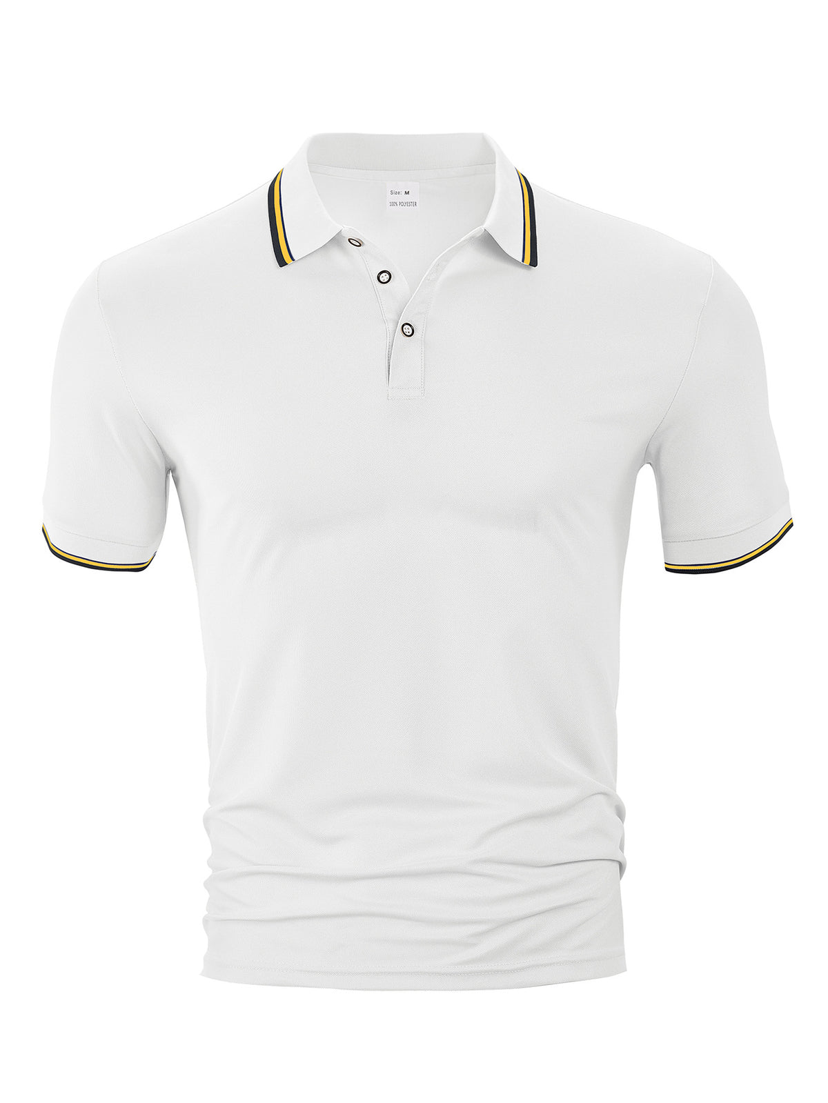 AZUKI contrast-tip pique polo - White