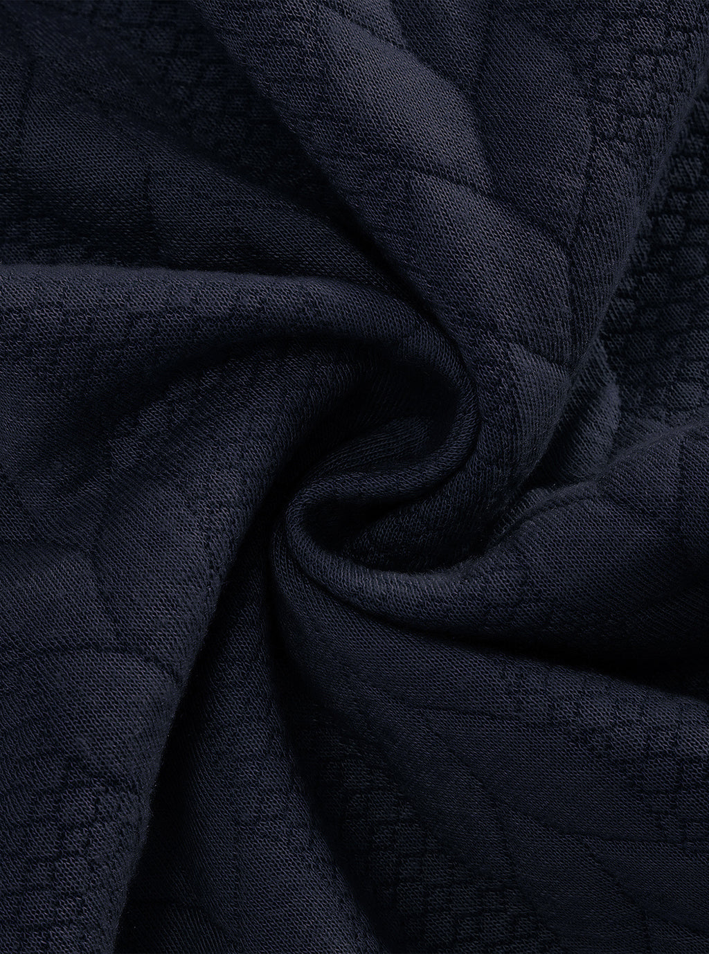 AZUKI Navy Blue fine jacquard fabric detail