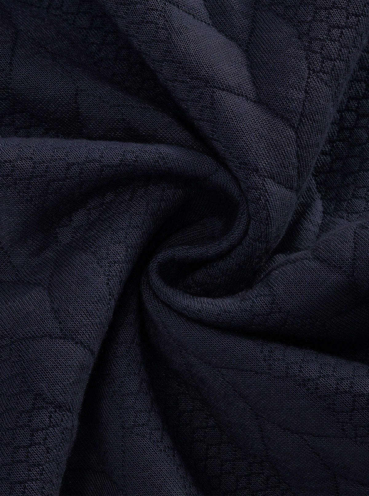 AZUKI Navy Blue fine jacquard fabric detail