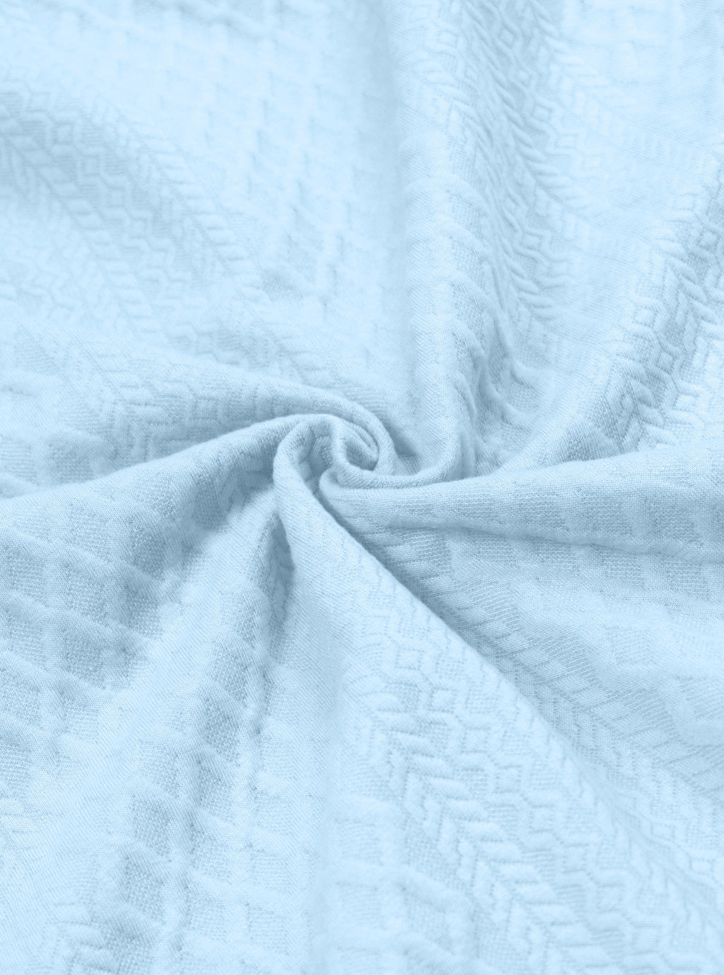 Original Sky Blue fine jacquard fabric closeup