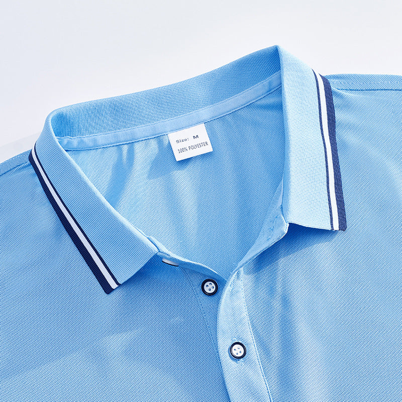 AZUKI contrast-tip pique polo - Original stripe-tipped collar and polyester label