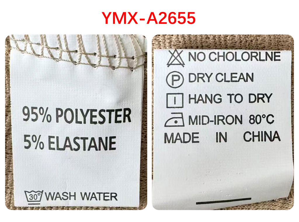 AZUKI original sweater vest label showing 95% polyester and 5% elastane