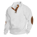 White textured stand-collar pullover product view