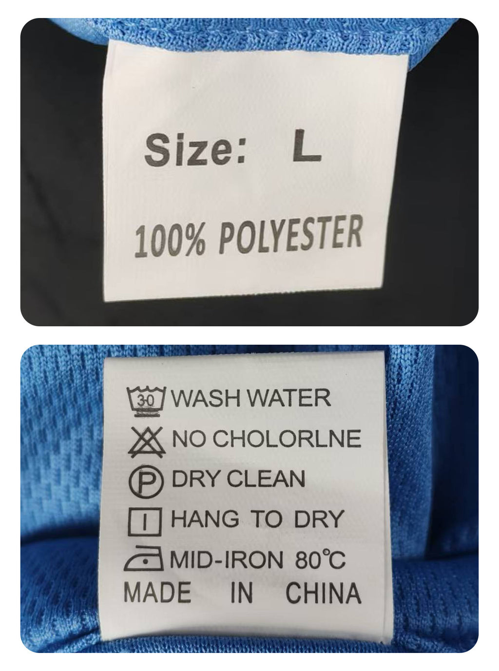 AZUKI long-sleeve birdseye pocket polo - Original 100% polyester garment label