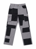 AZUKI colorblock cargo pants actual product photo, Gray front