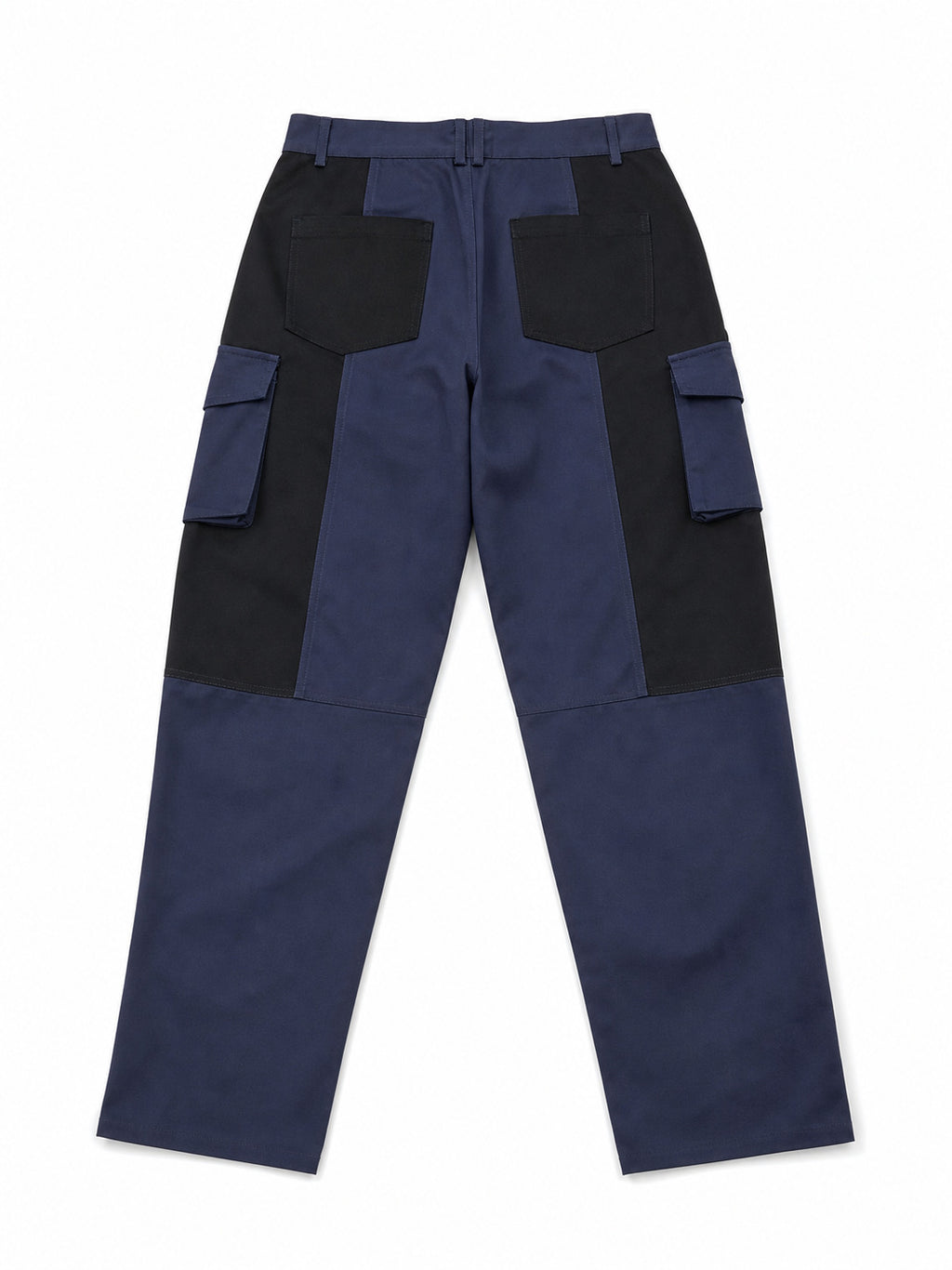 AZUKI colorblock cargo pants actual product photo, Navy back