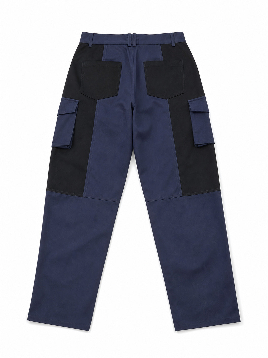 AZUKI colorblock cargo pants actual product photo, Navy back