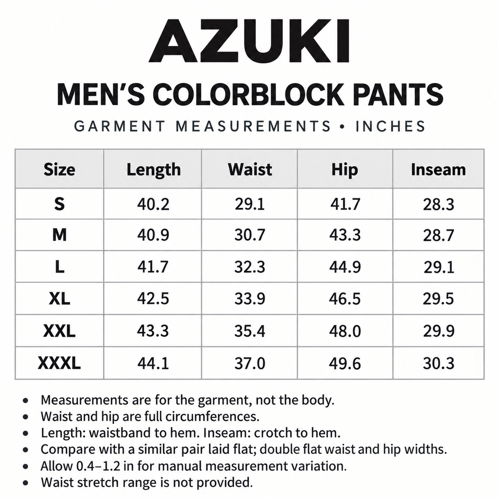 Azuki AZUKI Men's Colorblock Straight-Leg Pants