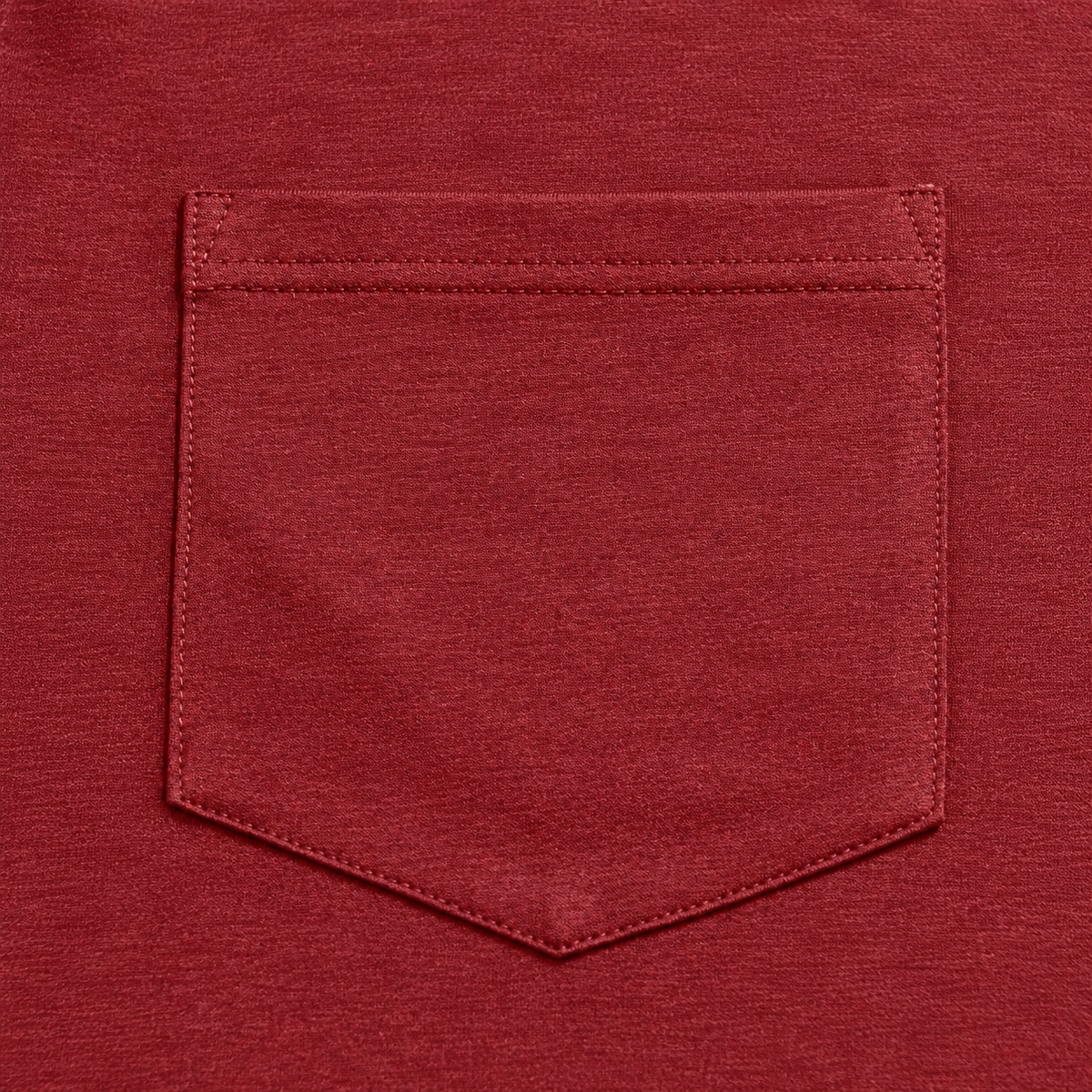 AZUKI burgundy cotton-blend pocket polo - pocket